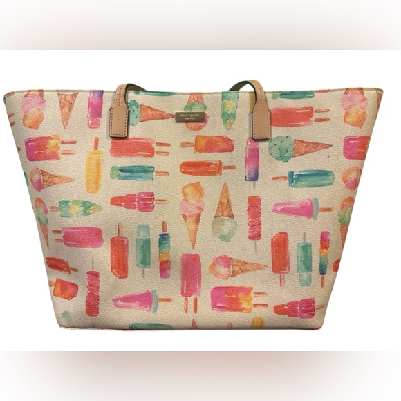 kate spade Handbags - Kate Spade Colorful Ice Cream Print Tote